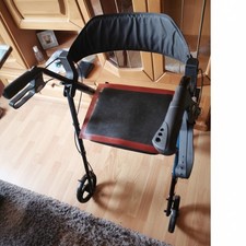Rollator faltbar leicht schmal Senioren Aluminium, mit Sitz, 20cm Reifen