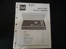 Original Schaltplan  Service Manual Schaltplan Dual KA 460