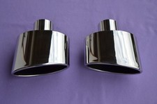 Auspuffblende passend für Audi RS6 RS4 RS Optik 155/90 mm aus Edelstahl