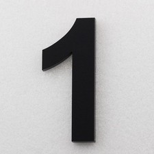 Hausnummer Hochglanz Schwarz 9H01  - Türnummer - Postnummer - Nummer - Acrylglas