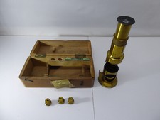 Antikes Reisemikroskop Messing Mikroskop Optik
