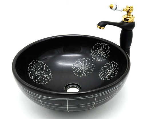 Schwarz blumenmuster kasbah - schwarz,