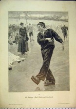 Alter antiker Druck um 1870