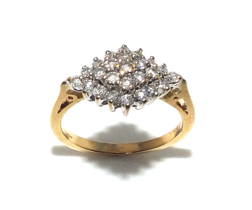 Damen 18ct gelbgoldring mit - 18ct,
