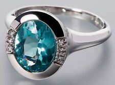 Schmuck Ring Weißgold 585 Apatit Brillanten ca.2,06ct RW19 Ä269