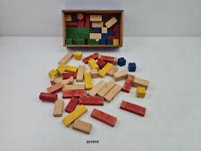 Holzbaukasten Bausteine VERO Elementar Spielzeug DDR Kinder alt bunt #251014