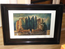 Die Toteninsel - Gouache - nach Arnold Böcklin - sign. Westermann