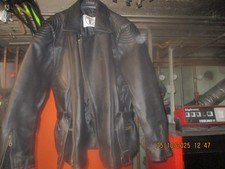 Motorradjacke echt Leder schwarz Gr. 52