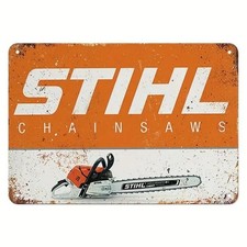 Blechschild Stihl Kettensäge Werbeschild 30x20cm Retro Vintage TEL451