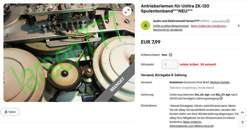 Antriebsriemen für unitra - antriebsriemen,