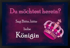 Fußmatte Schmutzfangmatte Krone Königin Herein F398