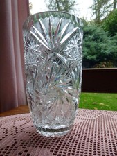 Nachtmann  Kristall Vase   ,Handgeschliffen,Schleuderstern-21,5cm-60erJ. TOP