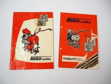 Hako Hakorette 4,3 PS Betriebsanleitung Ersatzteilliste Preisliste ca. 1960