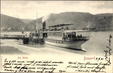 Ak Boppard am Rhein, Dampfschiff auf dem Rhein,  , 1901 - 4917943