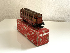 Märklin H0 321 G Langholzwagen mit Bremserhaus im Originalkarton, Top-Zustand !