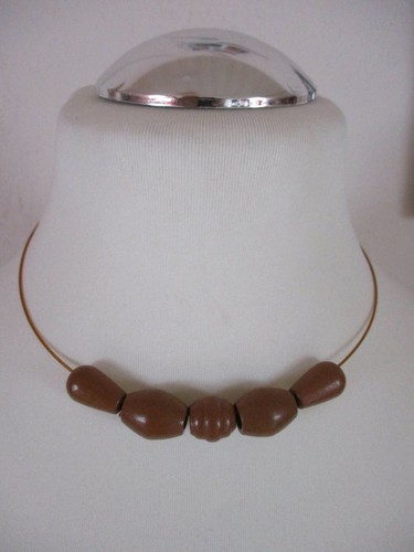 Collier hals reif braun länge - collier,