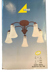 Deckenleuchte Deckenlampe Landhausstil 5 x Gu10 Braun LED möglich