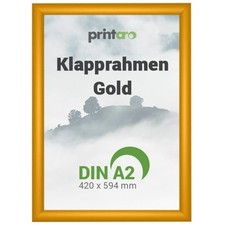 1 x DIN A2 Alu-Klapprahmen Plakatrahmen in Goldeloxiert
