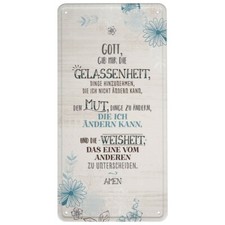 Vintage Blechschild "Gott, gib