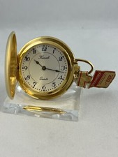 Goldene Savonette Taschenuhr Kienzle Quartz Kal. FE 7220 mit Schild, defekt