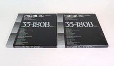 2x Maxell 35-180B / Tonbandspule mit Band / Aluspule / NAB Metall-Spule