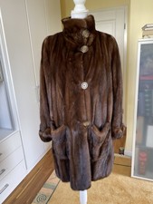 Damen Nerzmantel Saga Mink In Braun In Gr.36/38 Top!