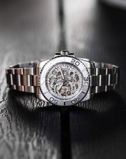 Automatik uhren, seiko mod, Skeleton Dive watch, NH35 mod.