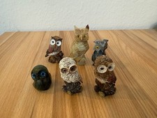 6x Eulen Figuren Sammlung