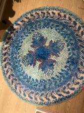 Vintage Mid Century Blau Shag