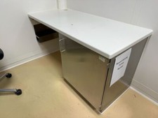 Edelstahl Unterschrank 60x60x70 cm mit Melanin-Arbeitsplatte