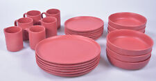24 tlg. Tafelservice Mika Porzellan Kombiservice Farbe Bordeaux  Service Set