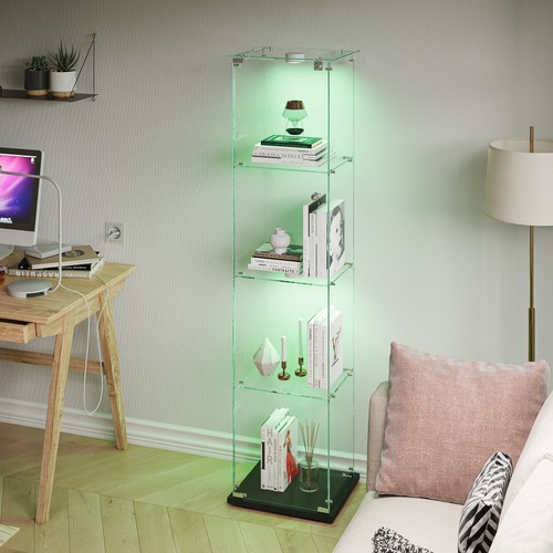 Schrank hartglas vitrine - schrank,