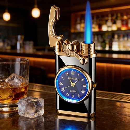 Jet feuerzeug mit uhr - mit,