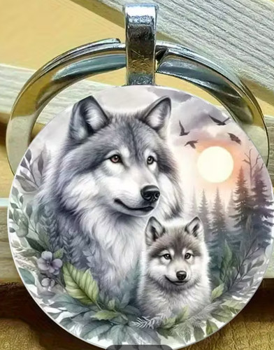 Schlüsselanhänger wolf und - wolf,