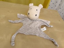 Topomini Topolino Schmusetuch Kuscheltuch Nilpferd Groß in Grau mit Sterne 