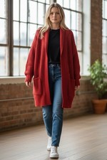 Cardigan Long Lang Rot Zara