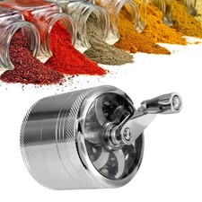 Hochwertiger Metall Grinder Kräutermühle Kurbelmühle Gewürzmühle vier Stockwerke