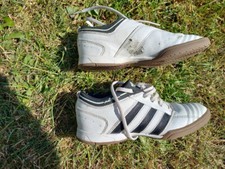 Adidas AdiNova Echtleder Fußballschuhe weiß Größe 35 indoor