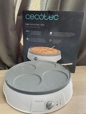 Cecotec Crêpes Maker Fun Crepestone Twin 1200W Weiß Pancake Tortilla Make B-Ware