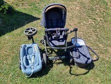 Hartan Racer GT Kombikinderwagen, jeansblau, inkl. viel Zubehör