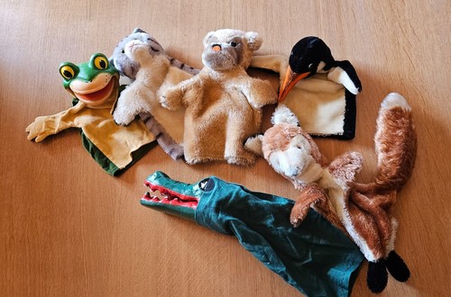Alte handspielpuppen frosch - alte,