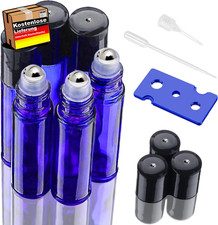 Set aus blauen glasflaschen - aus,