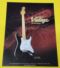 12. Vintage Icon Series Guitars Gitarre V6MRBK Black´n Blues Werbung Reklame
