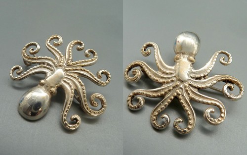 Sk11 vintage oktopus brosche - sk11,