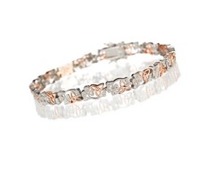 Crystal Trinity & Shamrock Armband aus Sterlingsilber & Roségold – handgefertigt
