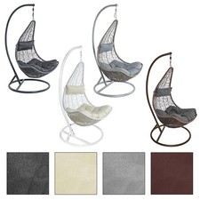 Hängesessel Polyrattan Hängekorb + Gestell Hängestuhl Hängeschaukel Korb Rattan