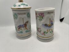 Korianderdose - Lenox Fine Porcelain 1993 Das Gewürzkarussell + Muskatnuss (ohne Deckel)