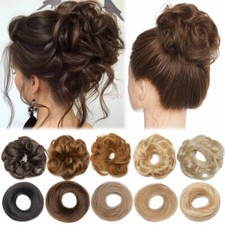 Dick Echthaar Dutt Haargummi Messy Bun Extensions Haarteil Haarknoten Scrunchie