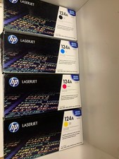 4 x Original HP Toner 124A SET Q6000A Q6001A Q6002A Q6003A Color Laserjet 2600