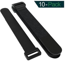 10x Klettkabelbinder mit Kunststofföse 20x300mm Klettband wiederverwendbar